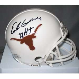 Earl Campbell Texas Longhorns NCAA Hand Signed Mini Football Helmet 