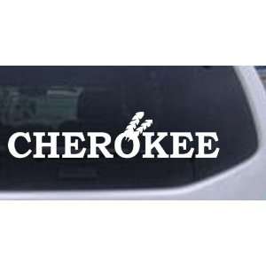   18in X 3.9in    Cherokee Western Car Window Wall Laptop Decal Sticker