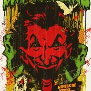  Joker Retro Comic Book Montage Button 