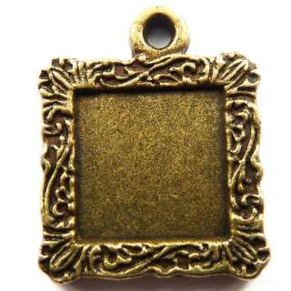 Wholesale 10pcs bronze plated frame charms 23x18mm  