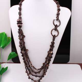 3pcs Wholesale Assorted Coconut Shell Round Necklaces  