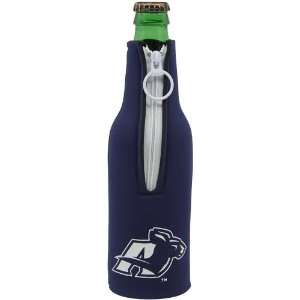  NCAA Akron Zips Zippered 12oz. Bottle Koozie   Navy Blue 