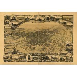   1895 Map of Stockton, San Joaquin County, California: Home & Kitchen