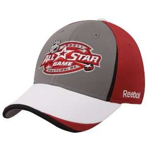  Reebok Gray Red White 2011 NHL All Star Game Flex Fit Hat 