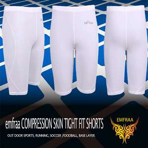 COMPRESSION skin running soccer tights shorts S~2XL  
