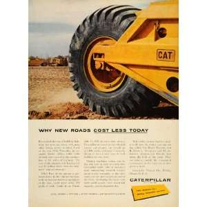  1956 Ad Caterpillar Yellow Farming Tractor Equipment 
