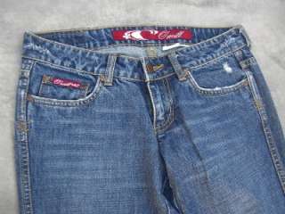 Juniors Oneill Whiskered Low Rise Sz 1 Jeans 31x32 1/2  