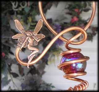   Chainmail Wind Chimes Copper Garden Original Glass Art Fairy New ooak