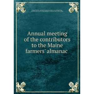  of the contributors to the Maine farmers almanac Wing, Daniel R 