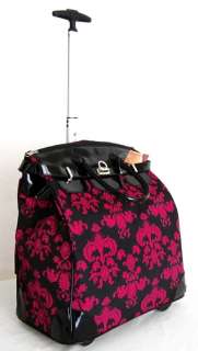   Computer/Laptop Bag Tote Duffel Rolling Wheel Padded Case Pink Floral