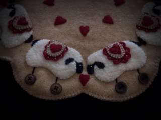 Love Ewes Wool Sheep Penny Rug Candle Mat *PATTERN*  