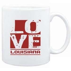  Mug White  LOVE Louisiana  Usa States: Sports & Outdoors