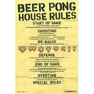   Rules College Drinking Alcohol Poster 24 x 36 inches: Home & Kitchen