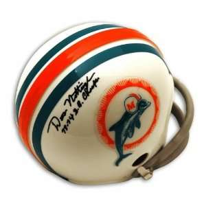 Don Nottingham Autographed Miami Dolphins Mini Helmet inscribed 73 74 