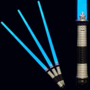  Blue LED Light Up Saber Space Weapons (3 Pack): Toys 