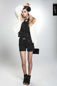 2011 SAGA Womens Top luxury mink fur MINK Coat Marten fur white + NEW 