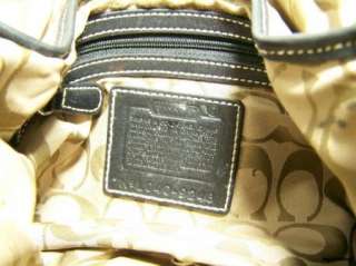 Black COACH Medium Soho Flap Bag Purse Handbag Leather Shoulder  