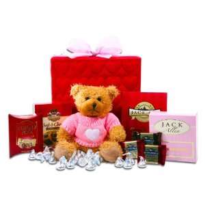    Chocolate And Kisses Valentines Day Gift Basket: Kitchen & Dining