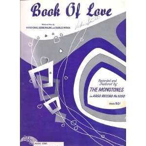  Sheet Music Book Of Love The Monotones 166: Everything 