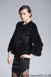 983 new real rabbit fur 3 color jacket/coat/ourwear  