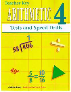 Abeka~HOMESCHOOL~ARITHMETIC 4~Test Speed Drill Key  