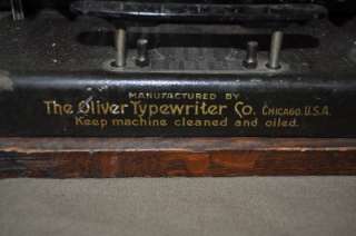   OLIVER #5 STANDARD VISIBLE WRITER BY THE OLIVER TYPEWRITER COMPANY