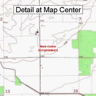  Topographic Quadrangle Map   Mark Center, Ohio (Folded/Waterproof