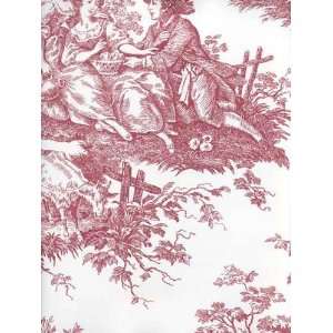  Blue Mountain Red and Creme Toile
