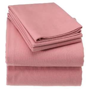 Waverly Twin Mauve 100% Cotton Flannel Sheet Set:  Home 