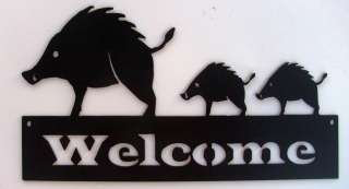 Javelina, Welcome sign, Metal Art, Office, Business, Home, Cabin, Boar 