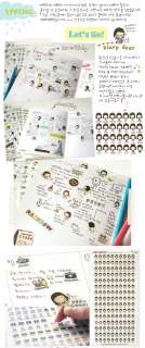 Cute Diary Decoration Sticker_Pony Brown_3 Kinds Set (13 Sheets 