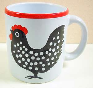 RARE Waechtersbach Germany Polka Dot Red Chicken Mug  