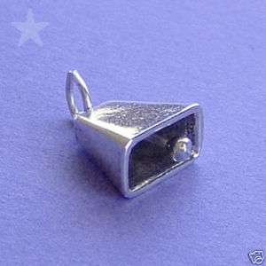 MUSIC COWBELL COW BELL Sterling Silver Charm Pendant  