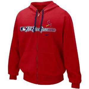  Nike 2009 MLB All Star Game Red Full Zip Hoody Sweatshirt 
