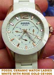 Fossil Maddox Rose Gold Tone MOP Watch with Date AM4334  