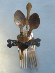 METAL CHIHUAHUA SPOONER WELDED FROM SPOONS & FORKS  