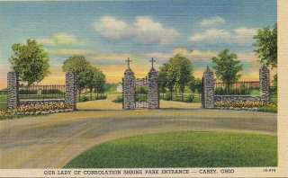 Carey, Ohio Shrine Park Gate Ohio postcard  