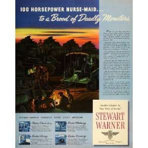  1941 Ad Stewart Warner Logo Horsepower Nursemaid Alemite 