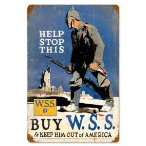 Help Stop This Allied Military Vintage Metal Sign   Victory Vintage 