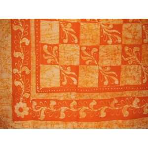   Batik Tapestry Spread Beach Picnic Pumpkin Twin