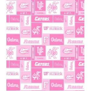   Florida Gators Pink 018 Print Fleece Fabric By the Yard Home
