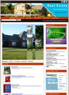 Moneymaking Real Estate Business Tips Affiliate Website  