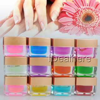 12 Pure Colors Nail Art Transparent Clear UV Builder Gel  