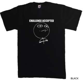 Challenge Accepted T shirt meme Tee Megusta Trollface Emoticon Tee 