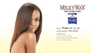 PURE YAKY WEAVE BY MILKYWAY 100% HUMAN HAIR EXTENSION ALL SIZES  
