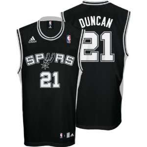 Tim Duncan Youth Jersey: adidas Black Replica #21 San Antonio Spurs 