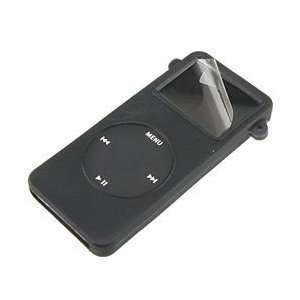  (Black) iPod Nano Skin Case w/ Double Ear w/ Free Armband 