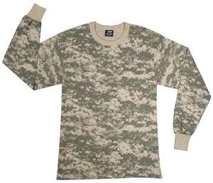 ARMY ACU DIGITAL UNIVERSAL CAMOUFLAGE MENS LONG SLEEVED T SHIRT 6385 