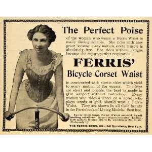   Ad Ferris Bros. Co. Bicycle Corset Waist Clothes   Original Print Ad