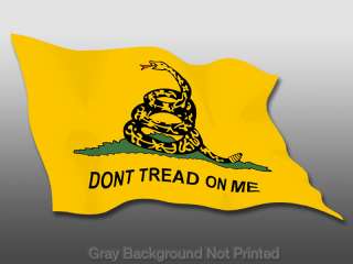 Waving Dont Tread On Me Flag Sticker   dont flags decal tea party 